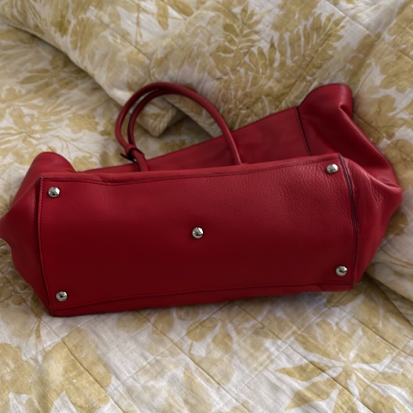 PRADA Handbag Tote Red Large - Picture 9 of 17